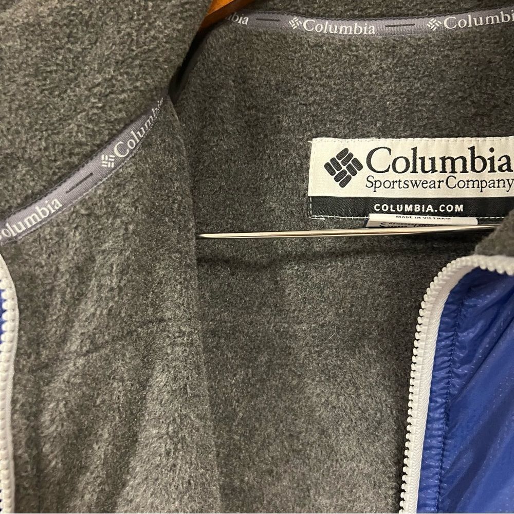 Columbia blue interchange zip up coat with fleece interior size L - Picture 6 of 10